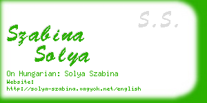 szabina solya business card